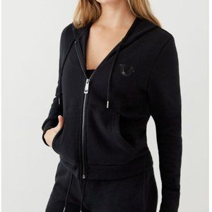 True Religion Tonal Logo Zip Hoodie